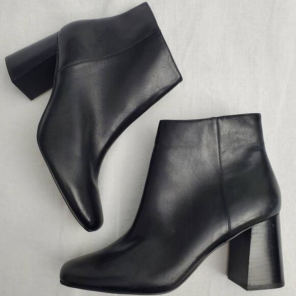 Bella Vita Boots Size 11 Wilma Block Heel Leather Bootie Square Toe Office Party - Picture 1 of 12